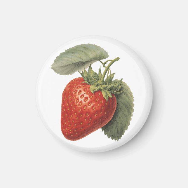 Vintage Strawberry  Magnet (Framsidan)
