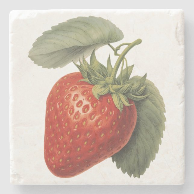 Vintage Strawberry  Stenunderlägg (Framsidan)