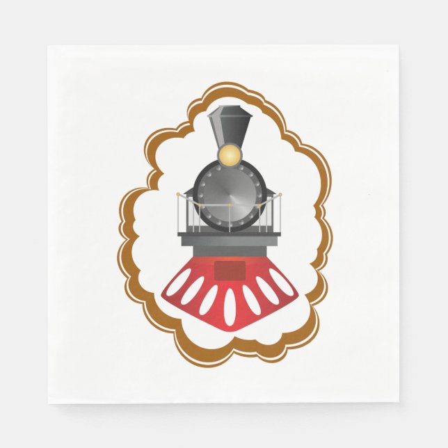 Vintage Stream Tåg Pappersservett (Framsidan)