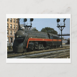 Vintage Streamline Steam Locomotive Postcard Vykort