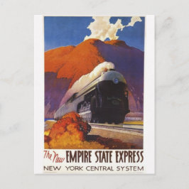 Vintage Streamline Steam Locomotive Postcard Vykort