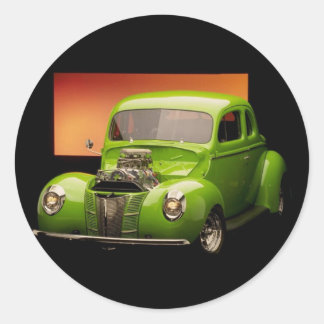 Vintage Street Rod Runt Klistermärke