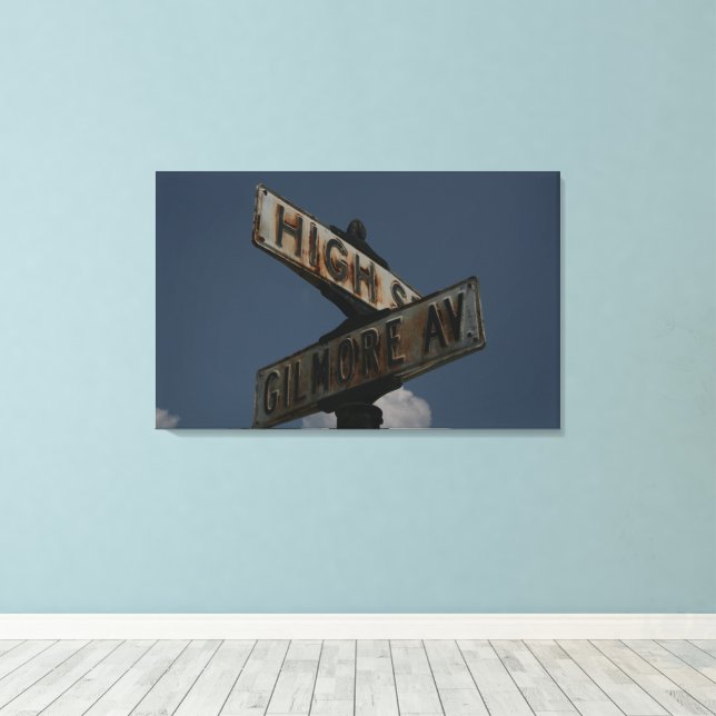 Vintage Street-tecken Canvastryck (Insitu (trägolv))