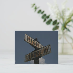 Vintage Street-tecken Vykort