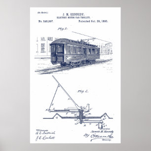 Vintage Streetcar-patent Poster
