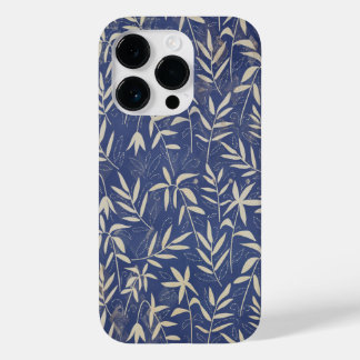 Vintage Stressade Japanska Blommor och Löv