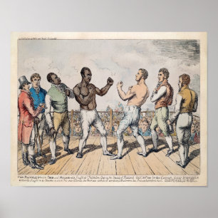 Vintage Striden mellan Crib och Molineau Poster