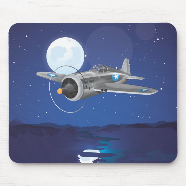 Vintage stridsflygplan musmatta (Framsidan)