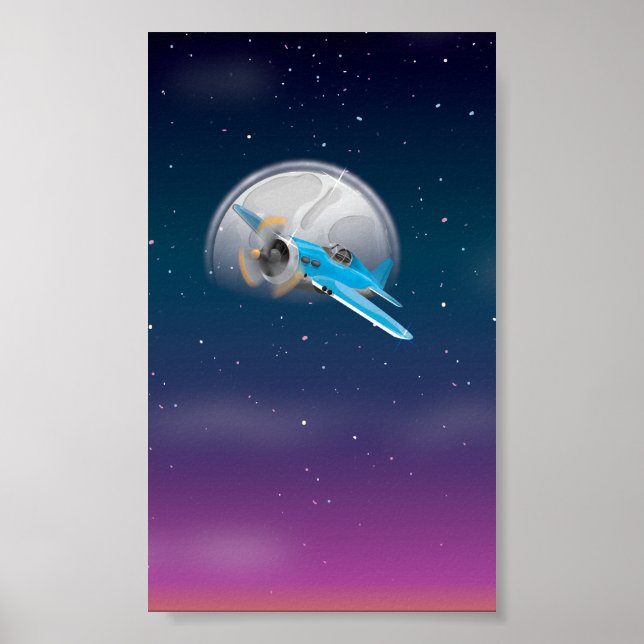 Vintage stridsflygplan poster (Framsidan)