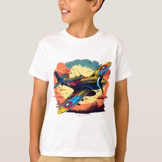 Vintage stridsflygplansdesign t shirt