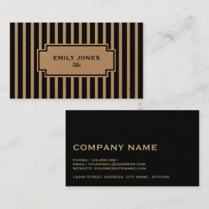 Vintage Stripe Kraft Papper Visitkort