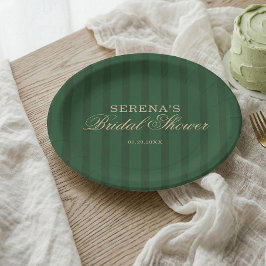 Vintage Striped Classic Script Bridal Shower