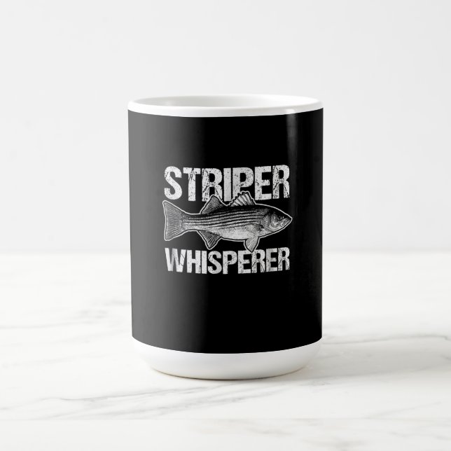 Vintage Striper Whisperer Fishing Älskare Gift Kaffemugg (Center)