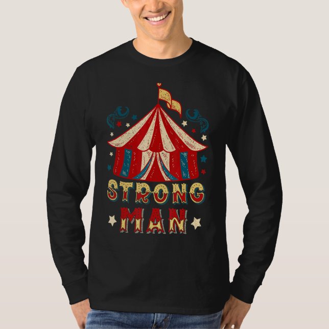 Vintage Strong Man Costume Circus T Shirt (Framsida)