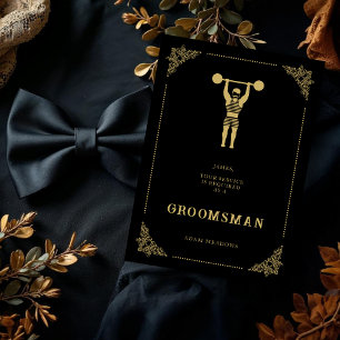 Vintage Strongman Golden Effect Groomsman