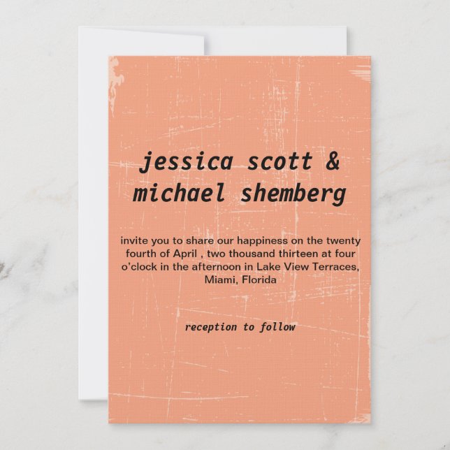 vintage struktur grunge inbjudningar (Framsida)