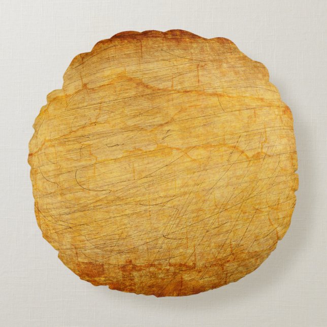 Vintage struktur guld rund kudde (Framsidan)