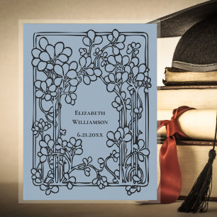 Vintage Studenten Blommigt Spara datum Vykort