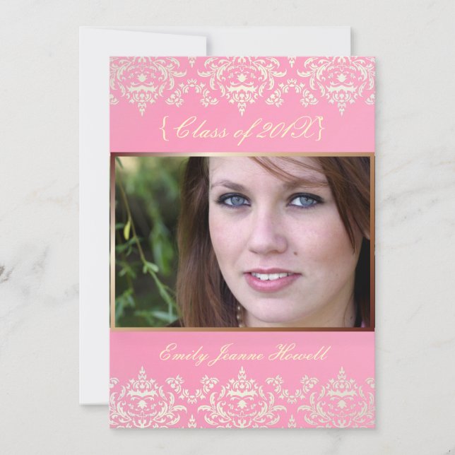 Vintage/Studenten/dyy färg Inbjudningar (Framsida)