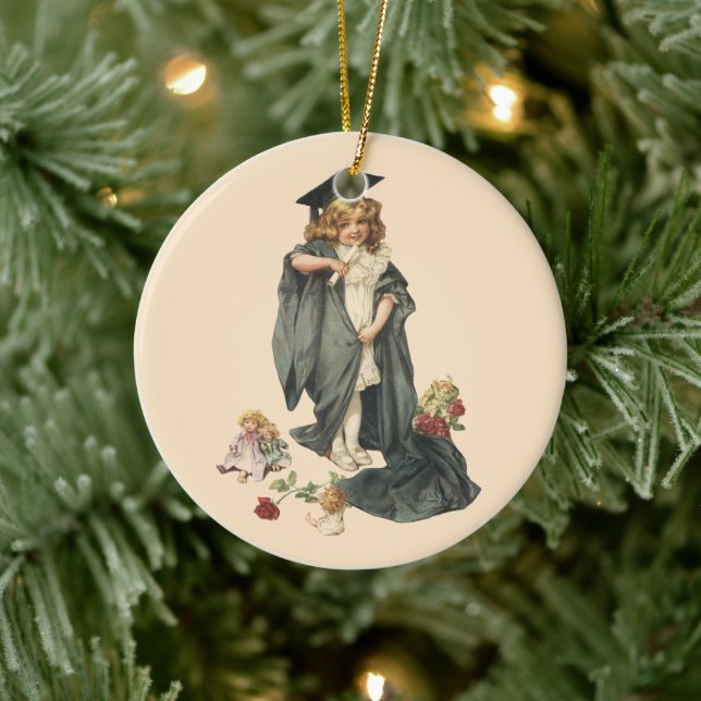 Vintage Studenten, Grattis Studenter! Julgransprydnad Keramik (Träd)