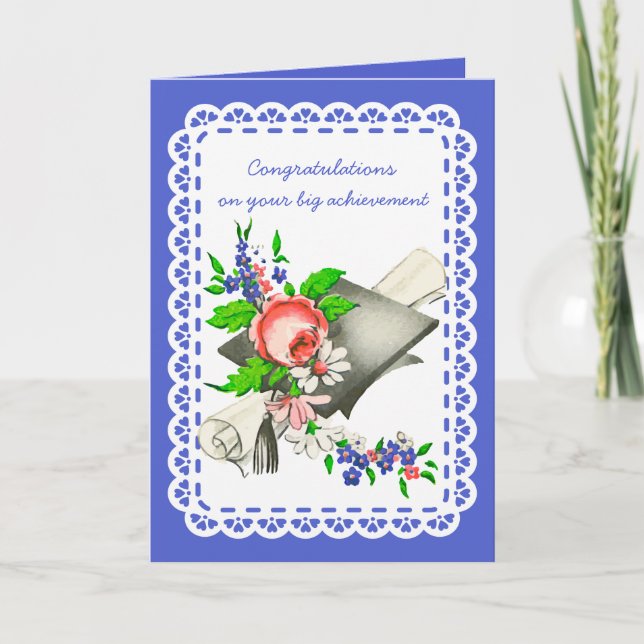 Vintage Studenten Grattisar Kort (Framsida)