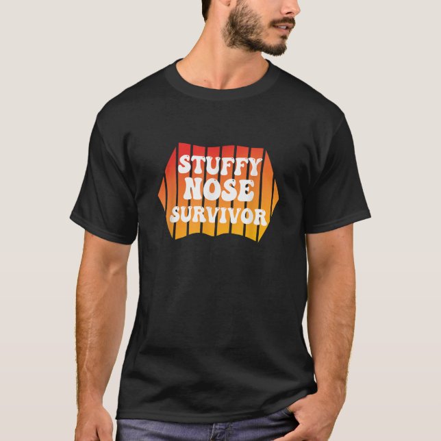 Vintage Stuffy Nose Survivor T Shirt (Framsida)