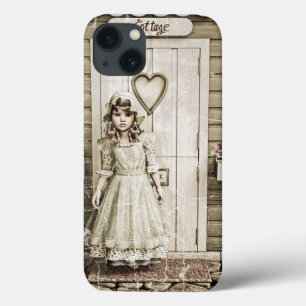 Vintage stugflicka Shabby Chic konst