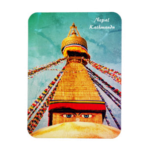 Vintage Stupa - Boudhanath, Katmandu, Nepal Magnet