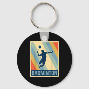 Vintage Style Badminton T Tröja Nyckelring