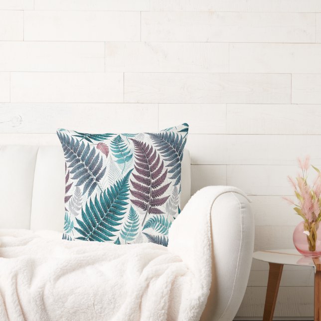 Vintage-style botanical fern leaves kudde (Soffa)