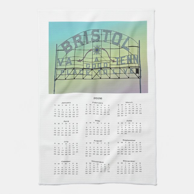 Vintage style Bristol Slogan Sign 2026 Kökshandduk (Vertikal)