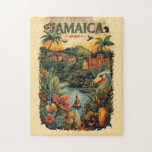 Vintage Style Jamaica Travel Illustration Pussel<br><div class="desc">Vintage Travel and Tourism Advertisements - Jamaica</div>
