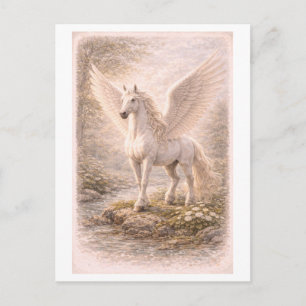 Vintage-Style Pegasus (Myth-serien) Illustration Vykort