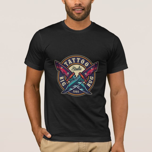 Vintage Style Tattooist Grafisk T-Shirt (Framsida)