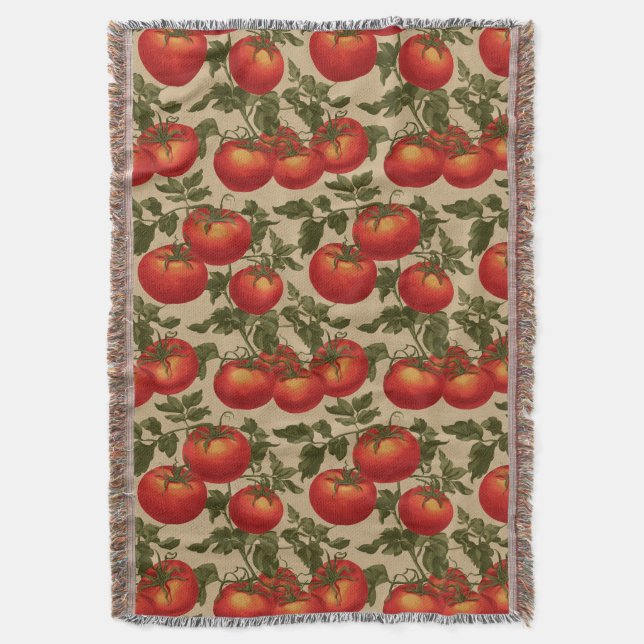 Vintage Style Tomatoes Filt (Framsidan Vertikal)