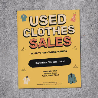 Vintage-Style - Used Clothes Sales  Flygblad