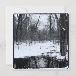 Vintage Style Winter Photo Hiking Trail Anteckningskort