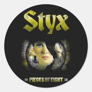 Vintage STYX Band 1978 Music Setup Officiell Runt Klistermärke