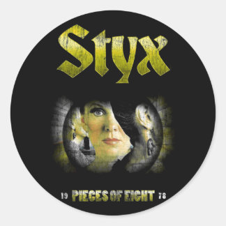 Vintage STYX Band 1978 Music Setup Officiell Runt Klistermärke