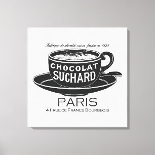 Vintage Suchard Chocolat Ad Canvastryck