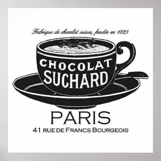 Vintage Suchard Chocolat Ad Poster (Framsidan)
