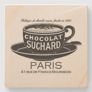 Vintage Suchard Chocolat ad Square Stenunderlägg