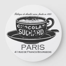 Vintage Suchard Chocolat-reklam Stor Klocka