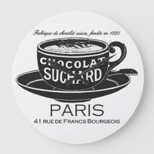 Vintage Suchard Chocolat-reklam Stor Klocka
