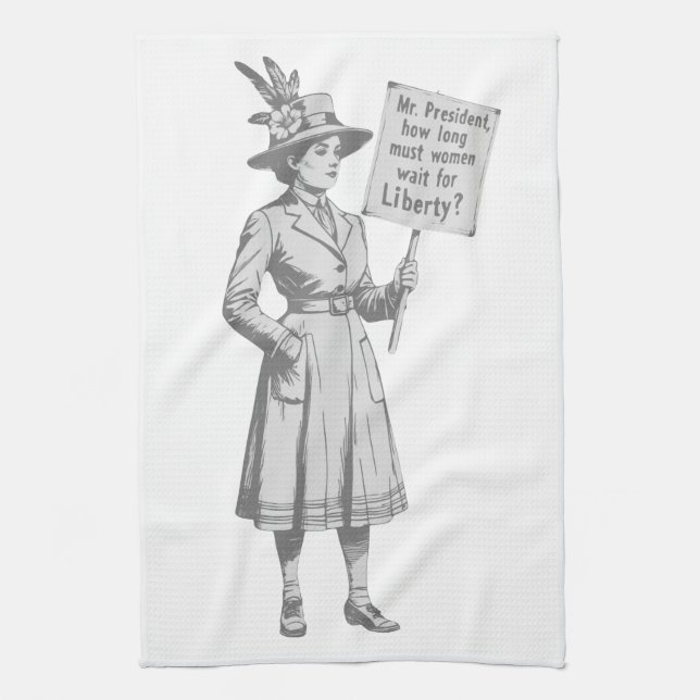 Vintage Suffragette, herr talman, Liberty Long Lib Kökshandduk (Vertikal)