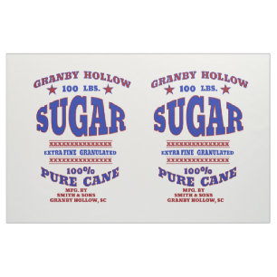 Vintage Sugar Sack Panel Fabric Tyg