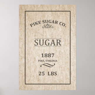 Vintage Sugar Sack Poster