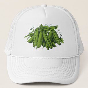 Vintage Sugar Snap Peas, Mat, friska grönsaker Truckerkeps