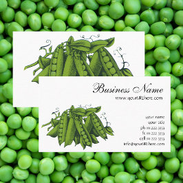 Vintage Sugar Snap Peas, Mat, friska grönsaker Visitkort