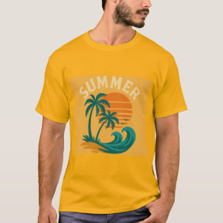 Vintage Summer Beach Vibes T-Shirt Design